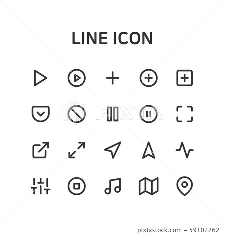 Simple Set of Line Icons illustration 005 - Stock Illustration ...