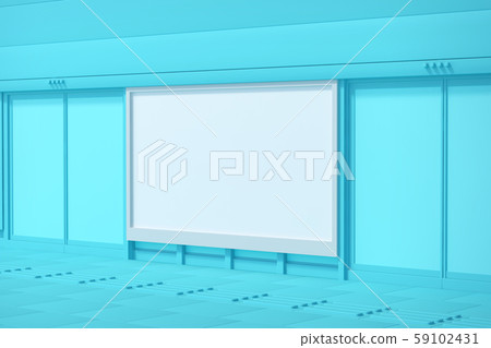 3D blank billboard for advertising, mockup 017 3D blank billboard for advertising, mockup 017 59102431