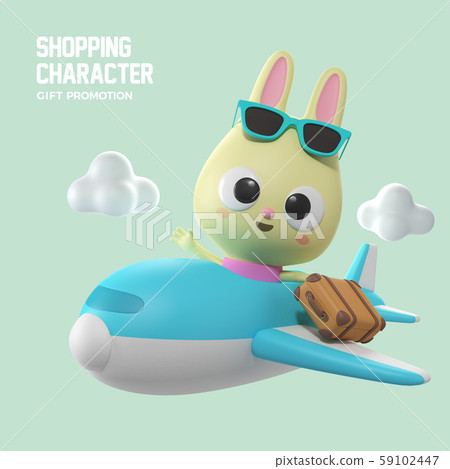3D shopping character 009 3D shopping character 009 59102447