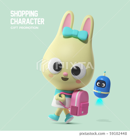 3D shopping character 010 3D shopping character 010 59102448