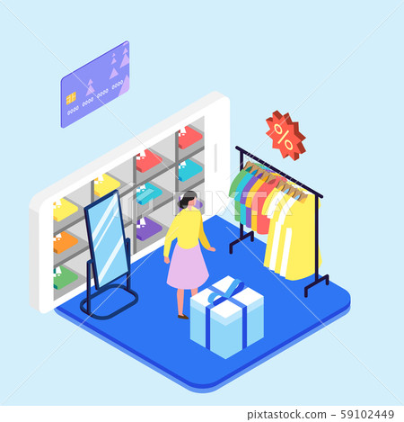 Flat isometric Smart mobile life concept illustration 004 Flat isometric Smart mobile life concept illustration 004 59102449