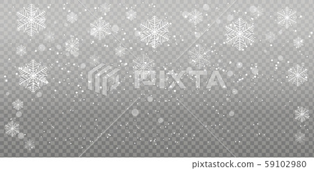 Christmas falling snow. Vector illustration 59102980