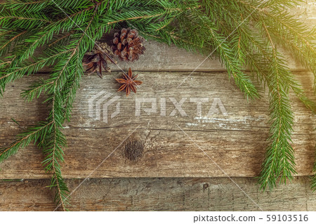 Christmas New Year composition on old shabby Christmas New Year composition on old shabby 59103516