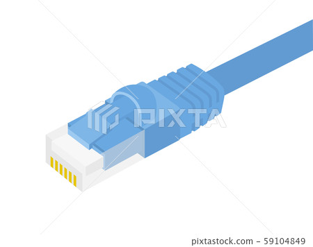 Illustration of wired LAN cable 59104849