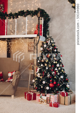 Beautiful decorated room at Christmas.New Year 59104960