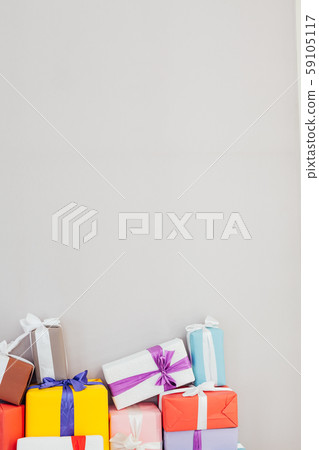 Lots of birthday birthday gifts Christmas new year background Lots of birthday birthday gifts Christmas new year background 59105117