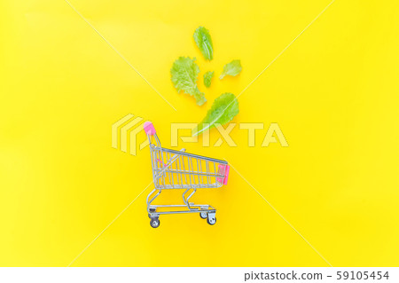 Small supermarket grocery push cart for shopping 59105454
