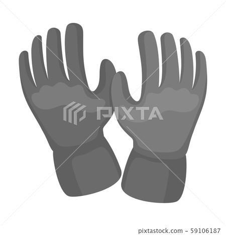 Big gray gloves. Vector illustration on a white background. 59106187