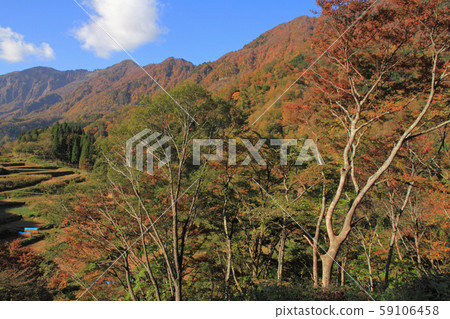 秋山谷的秋天谷和秋季山 59106458