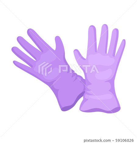 Purple gloves. Vector illustration on a white background. 59106826