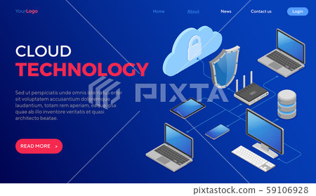 Cloud Computing Technology Isometric 59106928