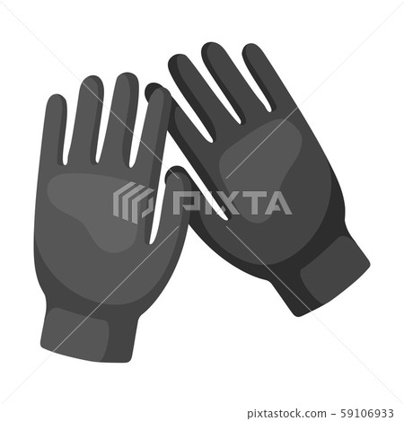 Black gloves for men. Vector illustration on a white background. 59106933