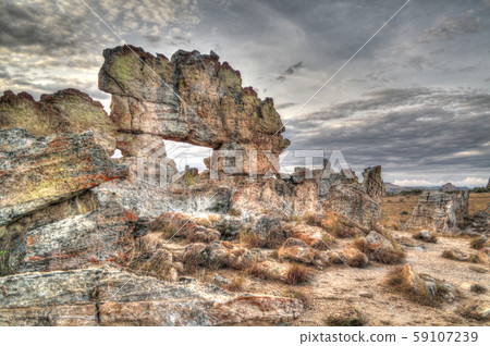 Abstract Rock formation aka window at Isalo Abstract Rock formation aka window at Isalo 59107239