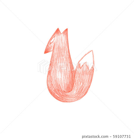 Vector hand drawn red fox 59107731