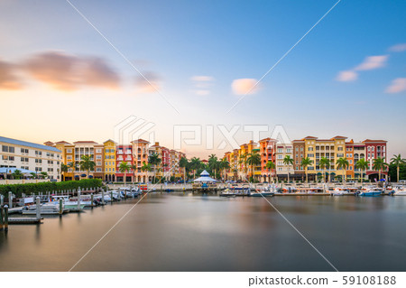 Naples, Florida, USA downtown skyline 59108188