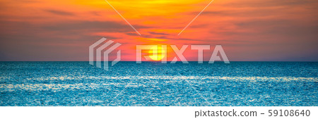 Beautiful sunset over blue sea Beautiful sunset over blue sea 59108640