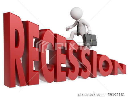 3D white people. Businessman climbing up the word 3D white people. Businessman climbing up the word 59109181
