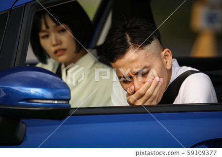Car sickness 59109377