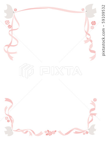 Ribbon and bird title frame Ribbon and bird title frame 59109532