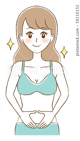 Female Intestinal Environment Diet Constipation Pleasure Illustration 59110152