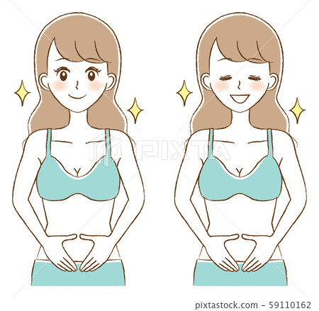 Female Intestinal Environment Diet Constipation Pleasure Illustration 59110162