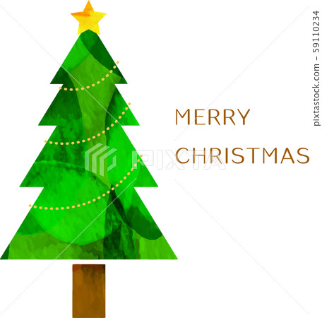 Illustration_Christmas tree_Vector_Cut-out style 59110234