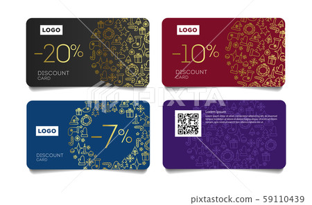Discount cards set for Chrismas season sale with discount text and golden pattern with christmas Discount cards set for Chrismas season sale with discount text and golden pattern with christmas 59110439