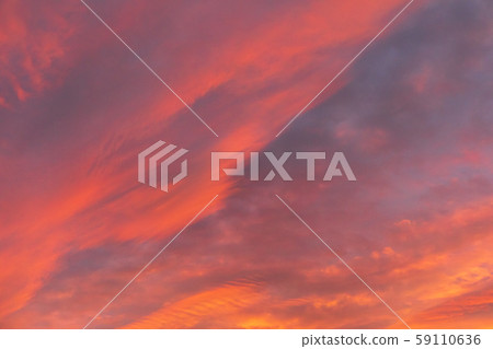 Dramatic fiery sky sunset cloudscape at dusk Dramatic fiery sky sunset cloudscape at dusk 59110636