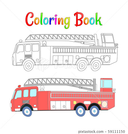 kid coloring pages fire truck