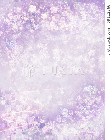 Glittering background of cherry blossoms, watercolor style vertical 59112366