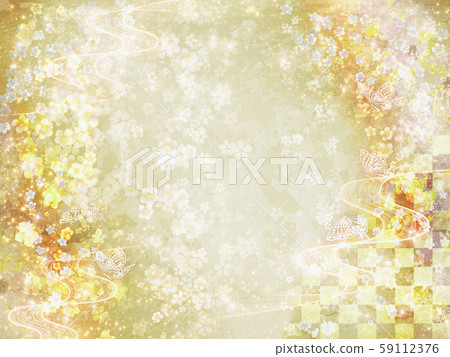 櫻花閃閃發光的背景,水彩風格水平 櫻花閃閃發光的背景,水彩風格水平 59112376