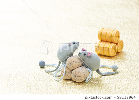 Lucky item Interior accessory Mouse figurine Image material 59112964