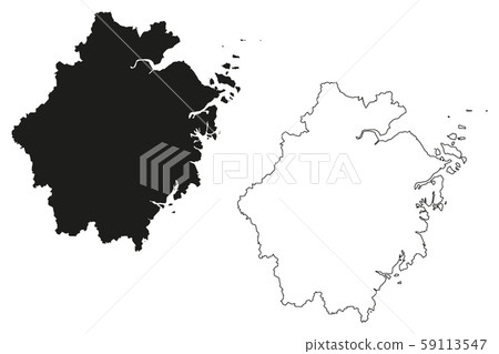 Zhejiang Province map vector.... Zhejiang Province map vector.... 59113547