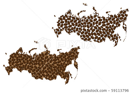 Russia - map of coffee bean Russia - map of coffee bean 59113796