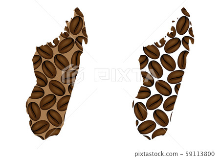 Madagascar - map of coffee bean Madagascar - map of coffee bean 59113800