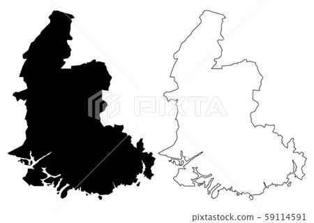 Vest-Agder map vector.... 59114591