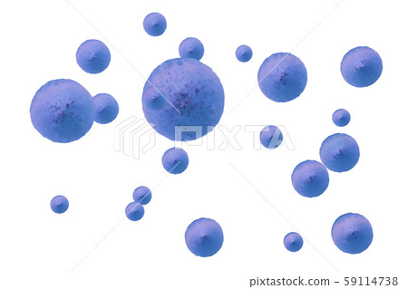 感冒病毒插圖（計算機圖形/透明材料） 59114738