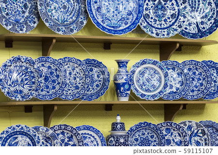 Traditional Turkish decorative ceramics for interior decoration Traditional Turkish decorative ceramics for interior decoration 59115107