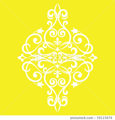 Damask graphic ornament. Floral design element. 59115678