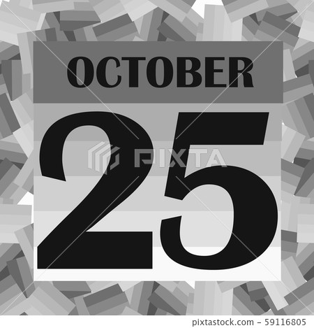 October 25, calendar day. Illustration. 59116805
