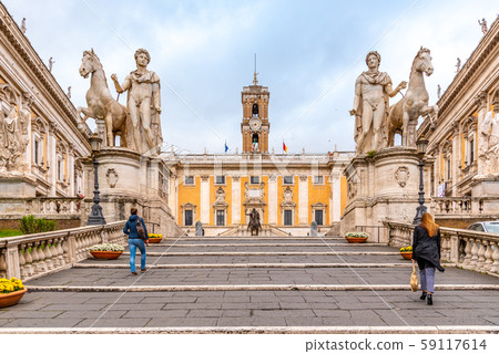 Michelangelo Capitoline Steps to Piazza Campidoglio on Capitoline Hill, Rome, Italy Michelangelo Capitoline Steps to Piazza Campidoglio on Capitoline Hill, Rome, Italy 59117614