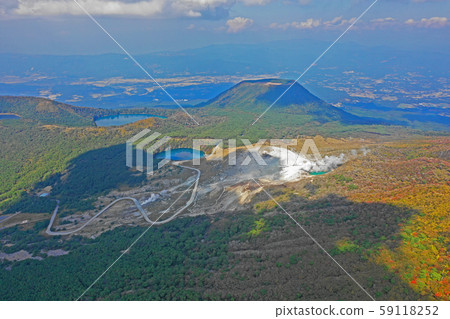 Aerial view of Ebino Kogen and Azusa River Aerial view of Ebino Kogen and Azusa River 59118252