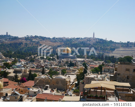 Dome of the rock seen from the tower of David 59118581