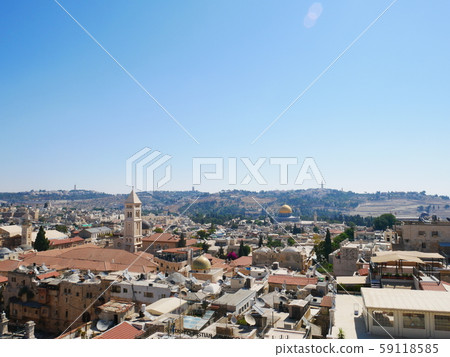 Jerusalem cityscape seen from the tower of David 59118585