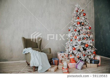Christmas tree Garland lights new year holiday gifts white home decor 59119563
