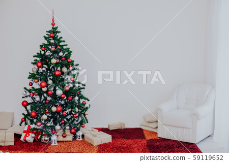 Christmas tree with presents home for the new year 59119652