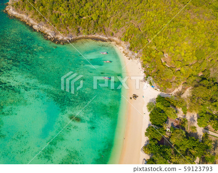 Aerial view of Patong beach with blue turquoise 59123793