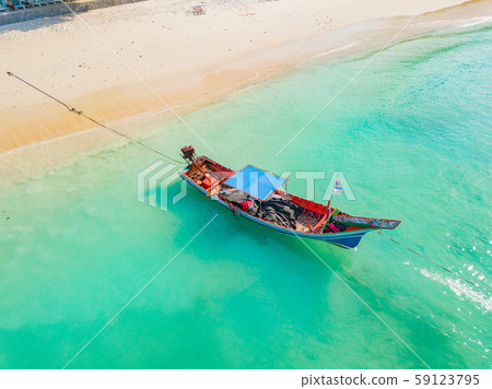 Aerial view of Patong beach with blue turquoise 59123795