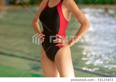 Swimming women swimming pool 59124853