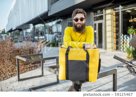 Deliveryman portrait outdoors Deliveryman portrait outdoors 59125467